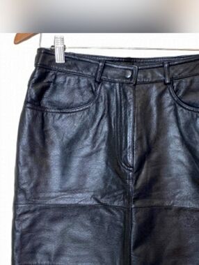 DANIER Leather Genuine Leather Mini Skirt